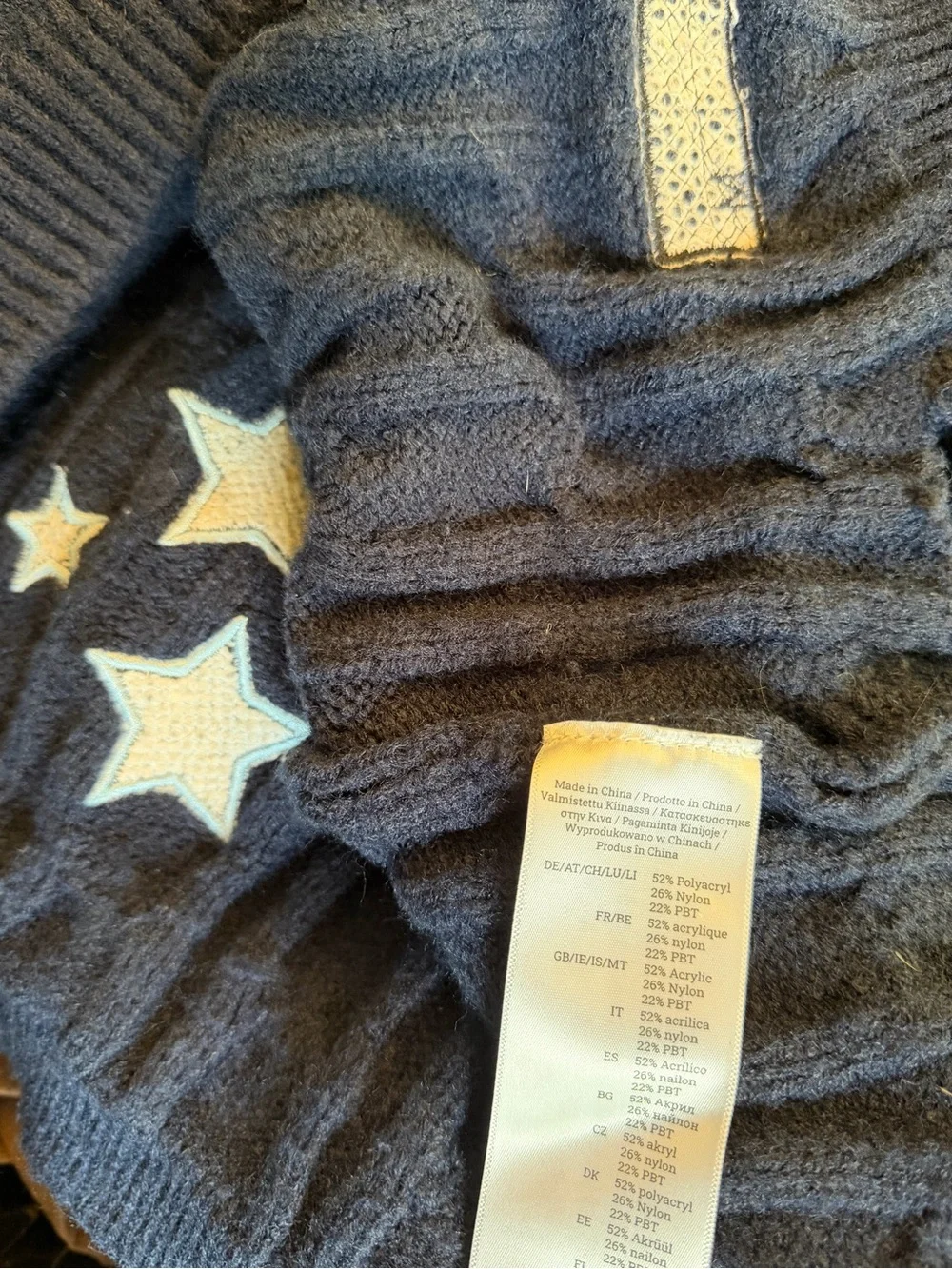 Taylor Swift Midnights Navy Cable-Knit Star Patch Cardigan